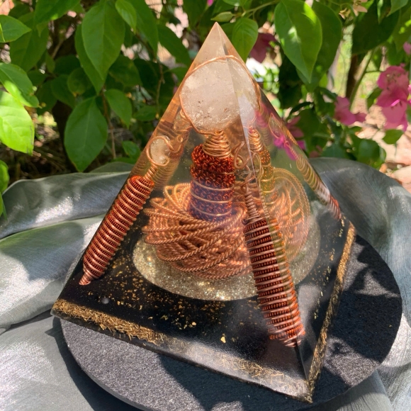 White Quartz Orgonite Pyramid