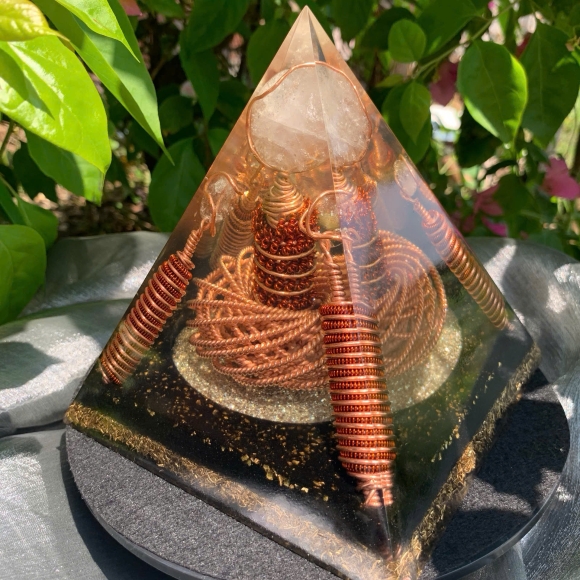 White Quartz Orgonite Pyramid