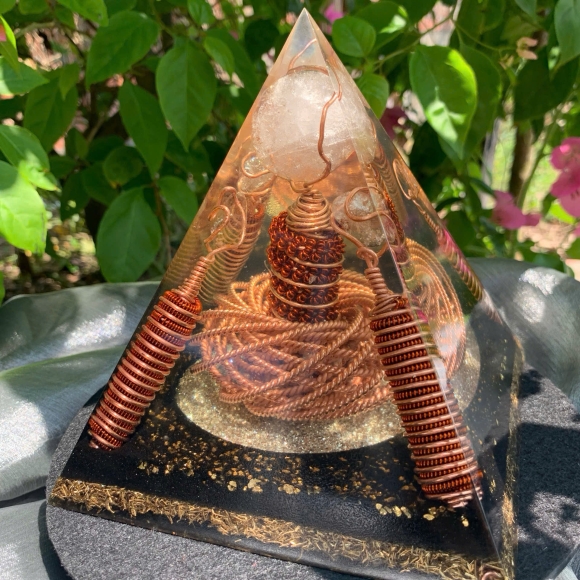White Quartz Orgonite Pyramid