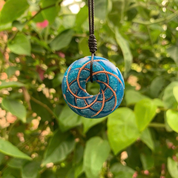 Mặt dây đeo cổ Torus Orgonite Tesla 369