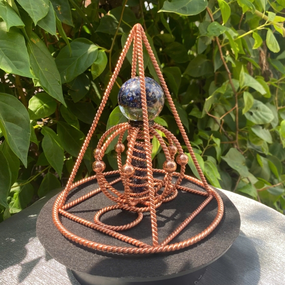 Harmonizers Pyramid with Orgonite Sphere