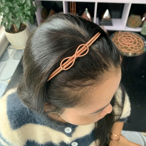 Tensor Hair Extensions with Copper Twist, Frequency 144 MHz & 528 Hz